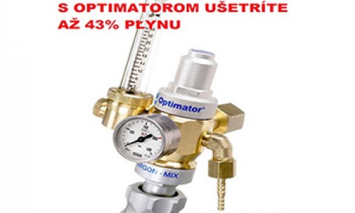 Chytrý regulačný ventil - OPTIMATOR - na úsporu ochranného plynu